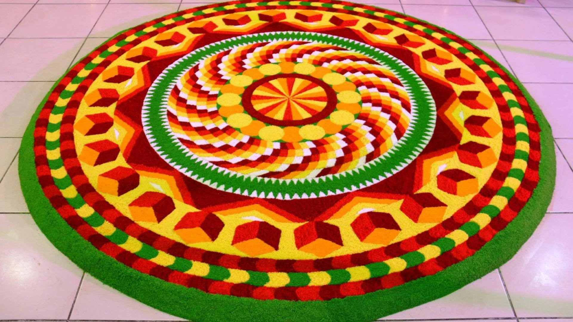 Onam Rangoli Designs & Wallpapers Pookalam