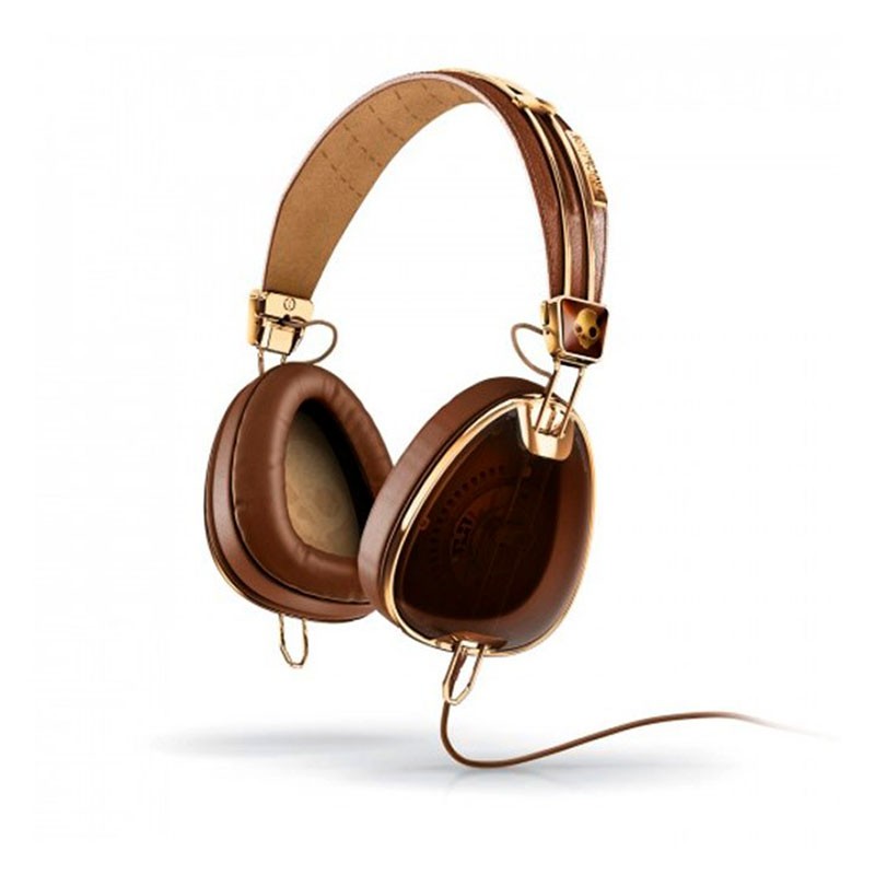 Skullcandy_Headphone_Aviator_With_Mic_Brown_Gold_gadgets_accessories_for_men