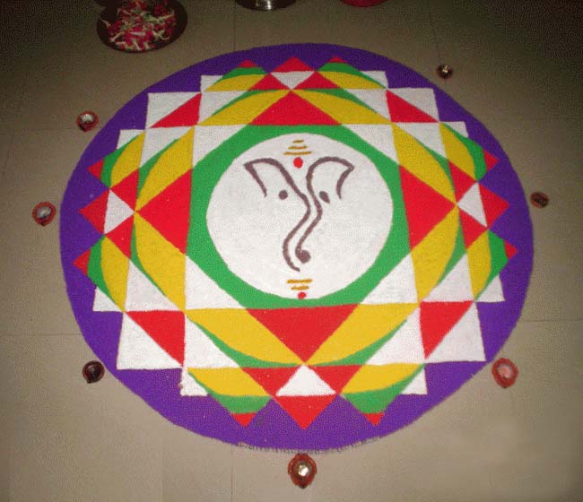 Ganpati Rangoli Designs 