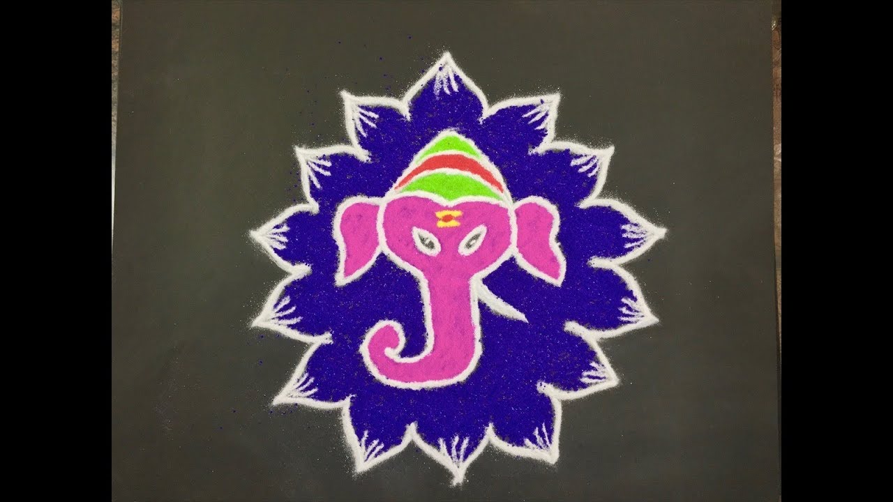 Ganpati Rangoli Designs 