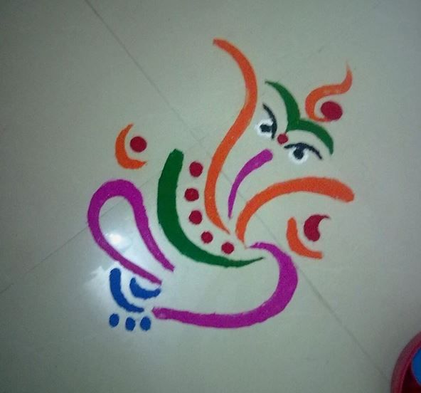 Ganpati Rangoli Designs 