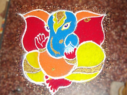 Ganpati Rangoli Designs 