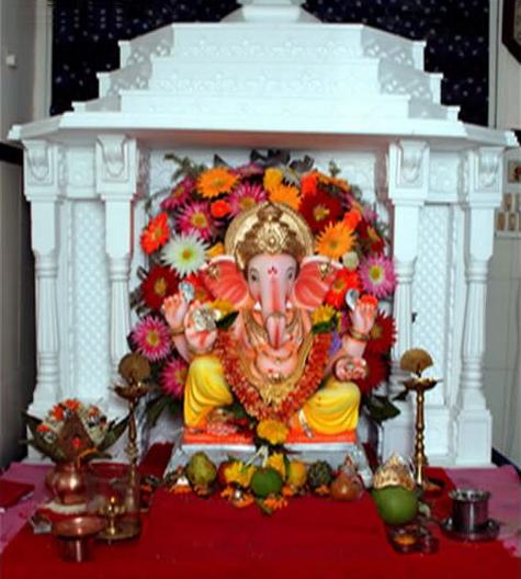 Ganpati THERMOCOL DECORATION-Ganpati-Makar-Decoration-Ideas