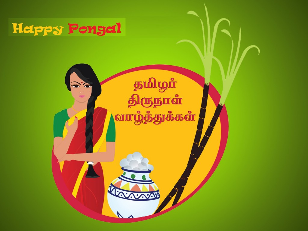 Happy Pongal Festival wishes in Tamil wallpapers