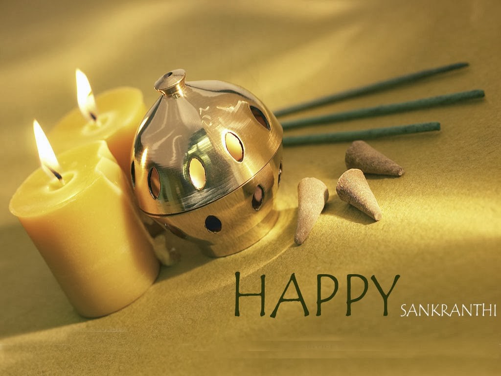 Happy Sankranti wishes with Candles photos