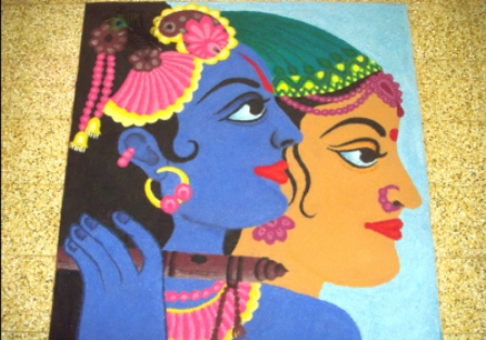 Radha-Krishna-Rangoli-Design