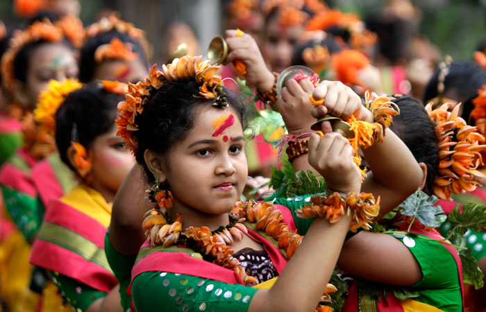 Shantiniketan-Holi celebration in West Bengal