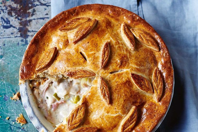 Chicken Ham and Leek Pie