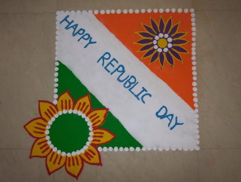 {26 jan} Rangoli Designs for Republic Day - Patriotic Rangoli